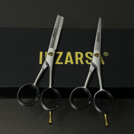 Professional Barber Scissors & Thinning Scissors Set – 5.5" IK-301 (Polish Finish)